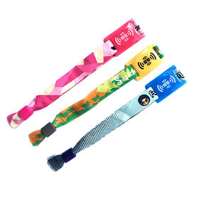 Cheap and good Custom Festival Woven RFID Fabric Wristband for Events
