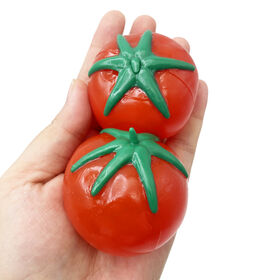 Shenzhen Qimeng Toys Products Co.,Ltd Release Stress Tomato Toy Simulation Tomato Squishy Ball Hot Selling Fruit Anti-stress Ball Unbreakable Decompression Fruit Toys