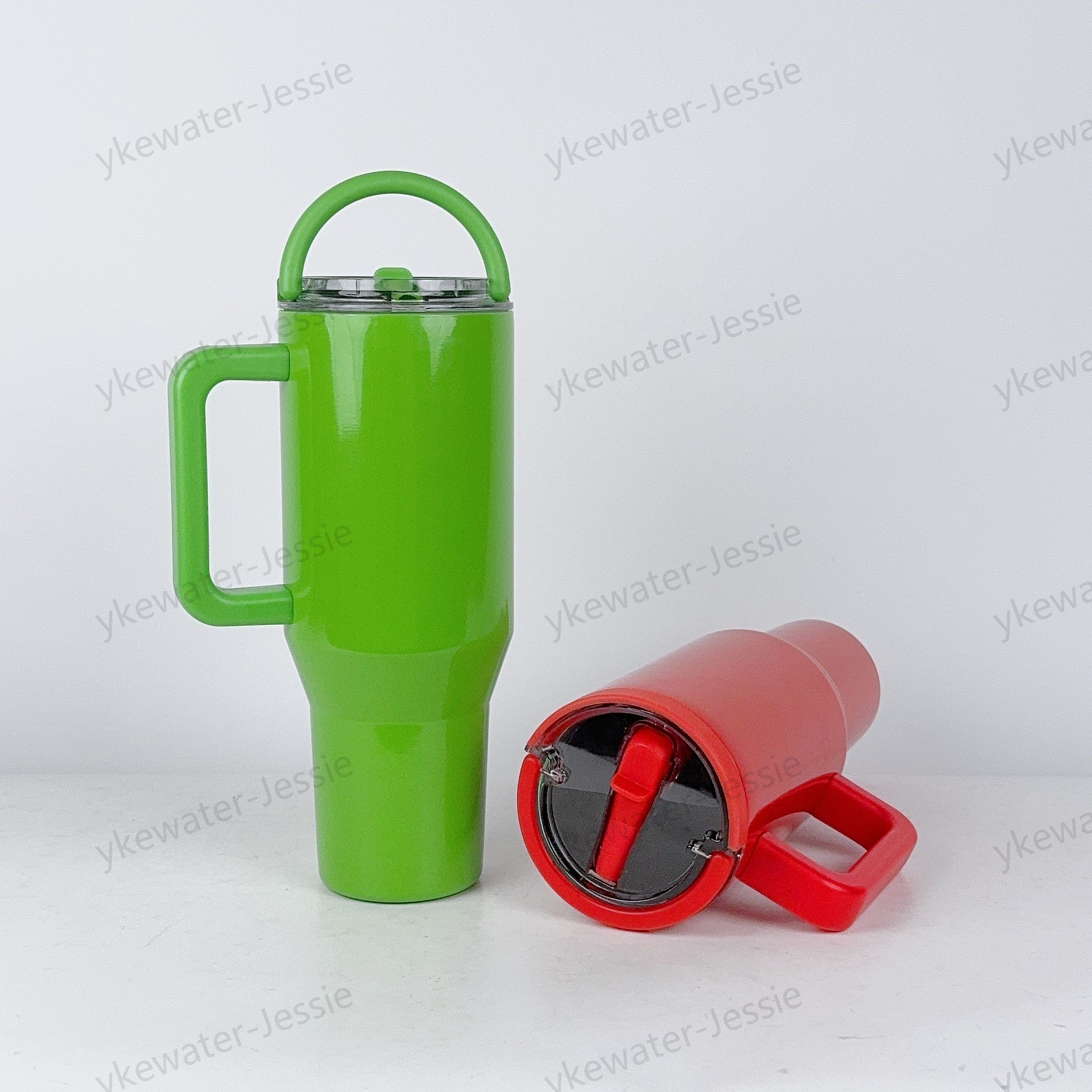 Yongkang E-Water Commodity Co., Ltd. H2.0 40 oz Stainless Steel Tumbler with Flip Straw Vacuum Insulated Water Bottle Reusable Cup with Handle Leak Resistant