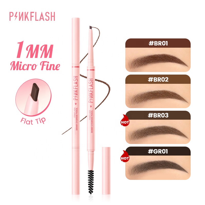 FOCALLURE PINKFLASH PF-E25 Micro Brow Pencil Sweat-proof Waterproof Eyebrow Liner Thin Brow Pencil