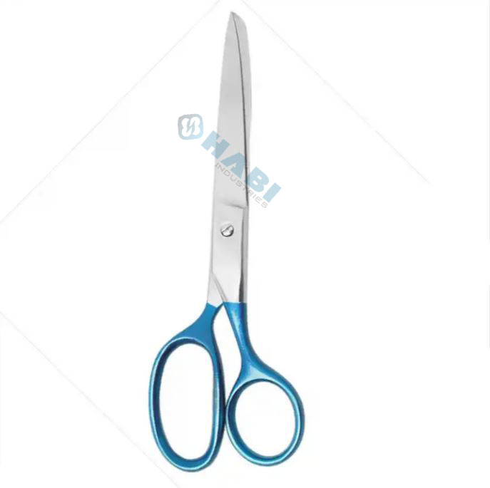 Habi Industries Tailoring Scissors With Sky Blue Shining Handle Stainless Steel Thread Cutting Sewing Scissors custom embroidery scissors