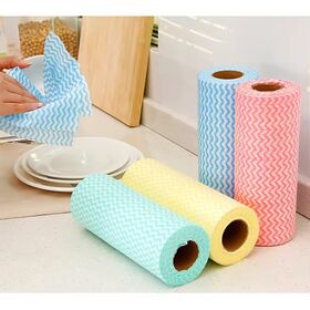 Wuxi Home Master Industrial And Trade Non-woven Panos Multiuso Multi-purpose Spunlace Nonwoven Cleaning Cloth Rolls, Nonwoven kitchen wipes