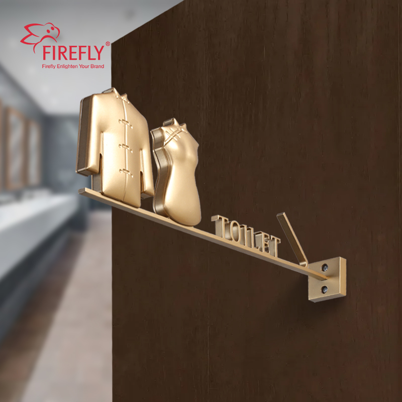 Custom Hanging Stainless Steel Toilet Sign Restroom Signs Washroom Sign