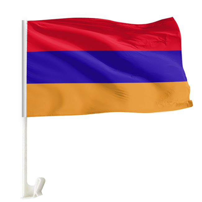 Jinan Jiezuo Advertising Co., Ltd. Promotional custom for outdoor festival parades car window flag custom 30*45cm Armenian car flag