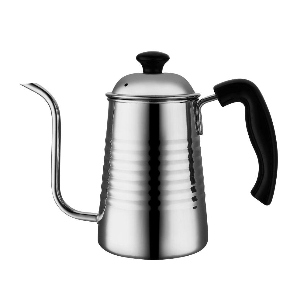 Jieyang Qingzhan Rustless Steel Co., Ltd. Factory Price Long Neck 700 ML Stainless Steel Pour Over Hand Drip Pot Tea Gooseneck Coffee Kettle