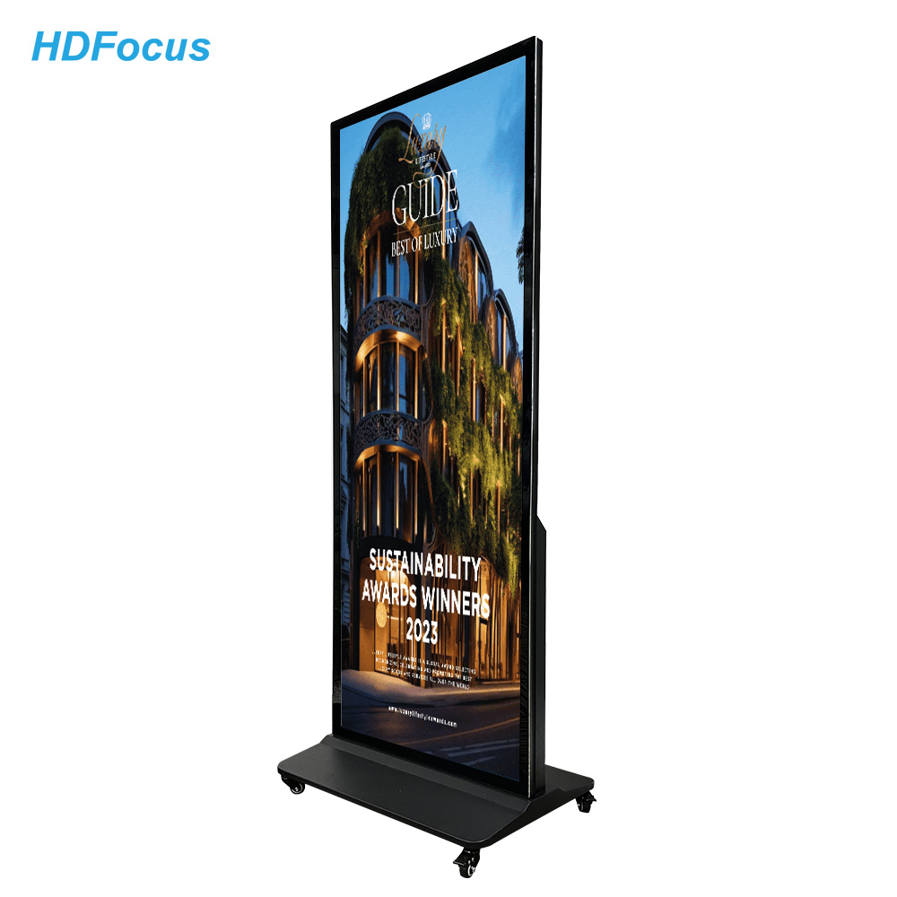 Full Screen Advertising Machine Totem Touch Screen Kiosk 75inch Exhibition Hall LCD Digital Signage Display For Video Player
