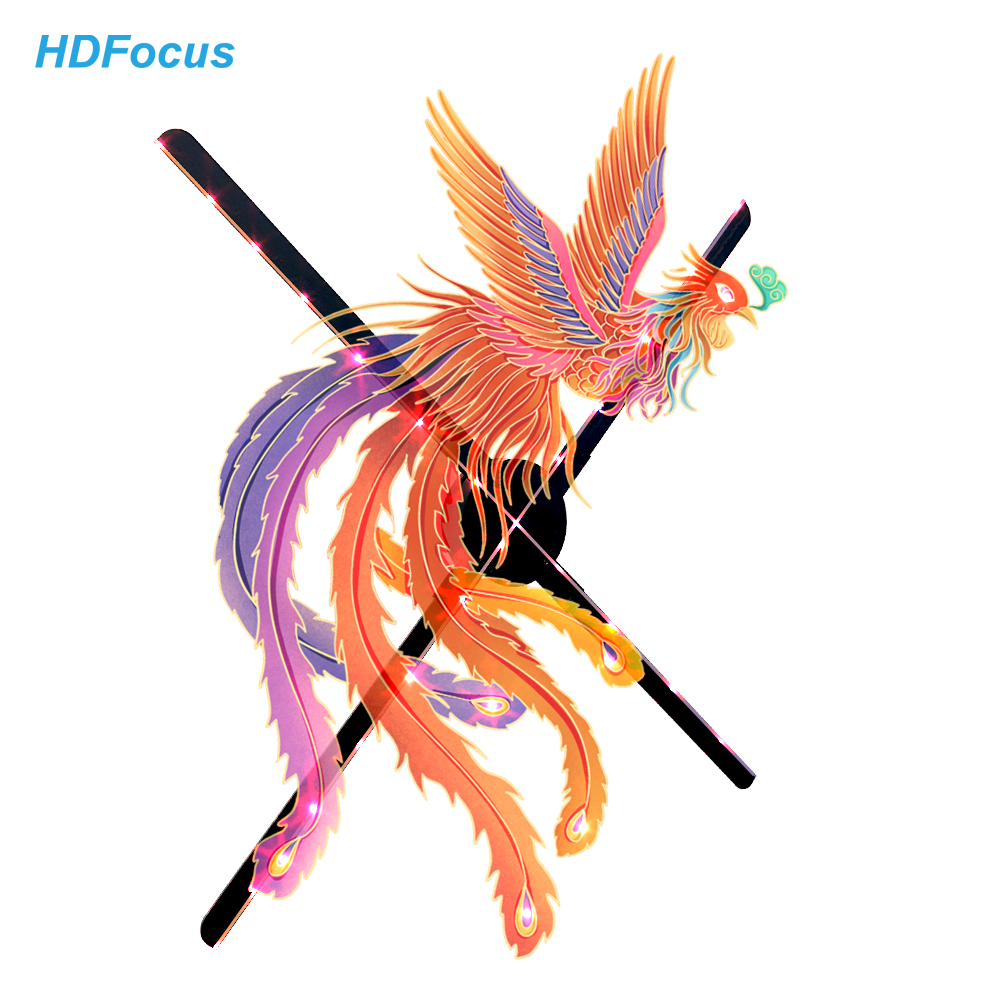 Shenzhen HDFocus Technology Co., Ltd. 80cm 3D Hologram Projector Naked Eye Floating Image Advertising Equipment 3D Fan Screen LED Hologram Display Advertising Machine