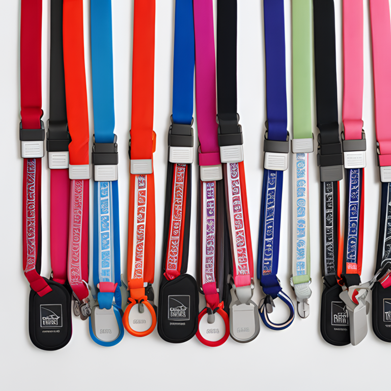 Jinhua Jiecheng Cosmetic Ltd Custom Cheap Polyester and Nylon Lanyard with Logo Silk Screen and Offset Printing featuring a Hook Accessory