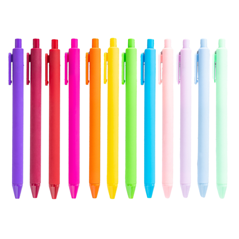Jinhua Jiecheng Cosmetic Ltd Multi-Colored Popular Custom Ballpoint Plastic Pens Low MOQ Black Ink Writing Pen Ballpoint Gifts Promotion Pens for Student
