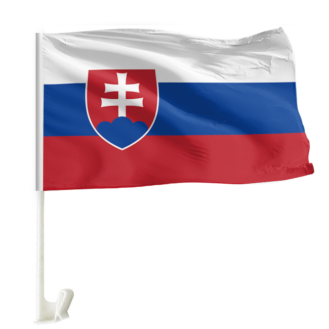 Explosive product custom 30*45cm bright color anti-fading all countries car window flag custom Slovak car flag
