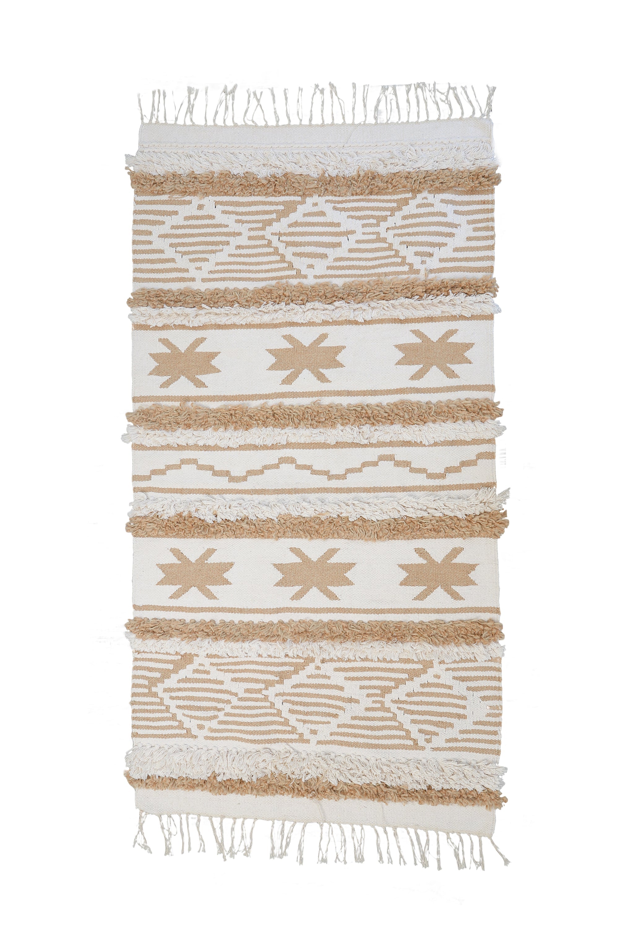 Fowa Beige & White Tribal Rug