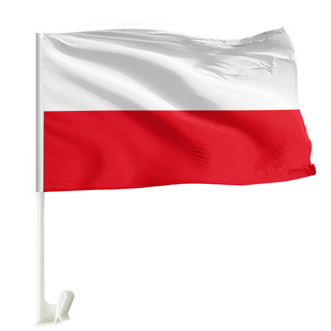 Hot selling products customized all countries car window flag customized 30*45cm colorful anti-fading Polish car flag