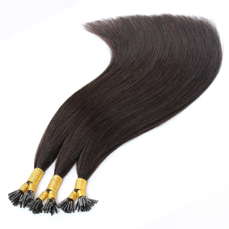 Wholesale Raw Russian Human Hair Sale light color Double Drawn i-Tip Hair Straight i Tip Hair Extension from one donor