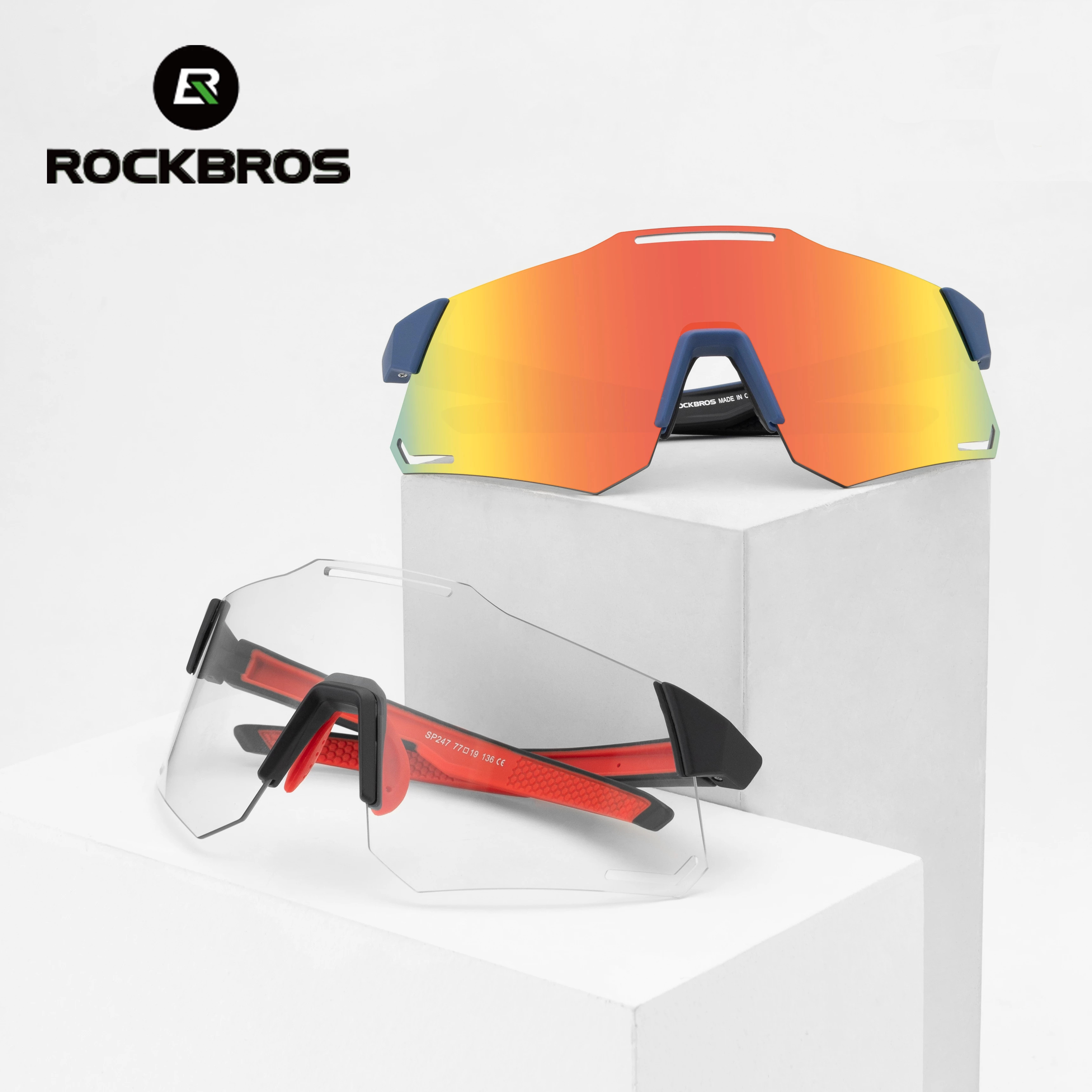 Zhejiang ROCKBROS Sports Goods Group Co.,Ltd. ROCKBROS Bike polarized color changing glasses MTB mountain bike hiking bike glasses multi cycling glasses