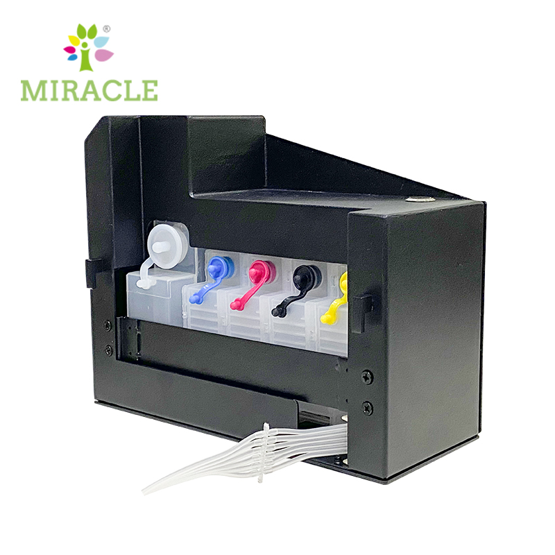 Guangzhou Miracle Heat Transfer Materials Co., Ltd. 250ml Ink Tank Stirrer Motor Filter Circulation Ciss L1800 Printhead DTF White Ink Circulation System Mixer Timer 250ml Ink Tank