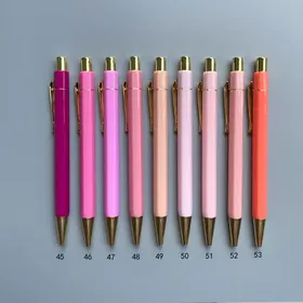 Lianzhong Plastic Hardware Co., Ltd Custom color hexagonal plastic ballpoint pen promotion pen Press the ballpoint pen