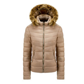 China Manufacturer Custom Hooded Ladies Winter Jacket Puffer Padding Cotton Jacket Women With Fur