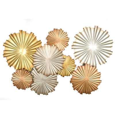 Dongguan OE home Furniture Co.,Ltd Modern Abstract metal wall decor with gold leaf