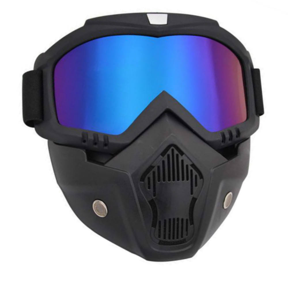 2024 hot sell Sports Snow Ski Goggles with Mask Protect Padding Helmet Sunglasses Motorcycle Goggles Mask Removable