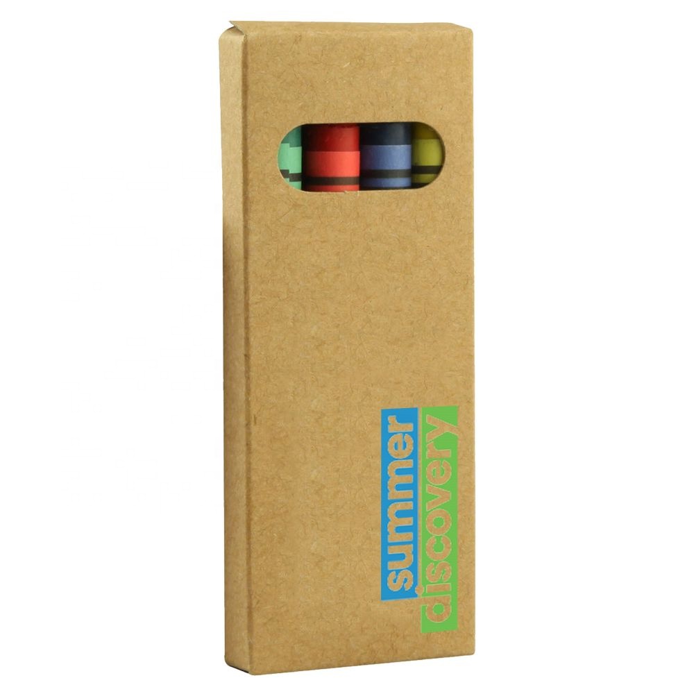 Shanghai Hoho Promo Co., Ltd. Wholesale 4 Colors Crayon Set Eco-Friendly Kids Drawing Mini Crayons Promotional Gifts CY002 Promotion Giveaway 4/8 Crayon Set
