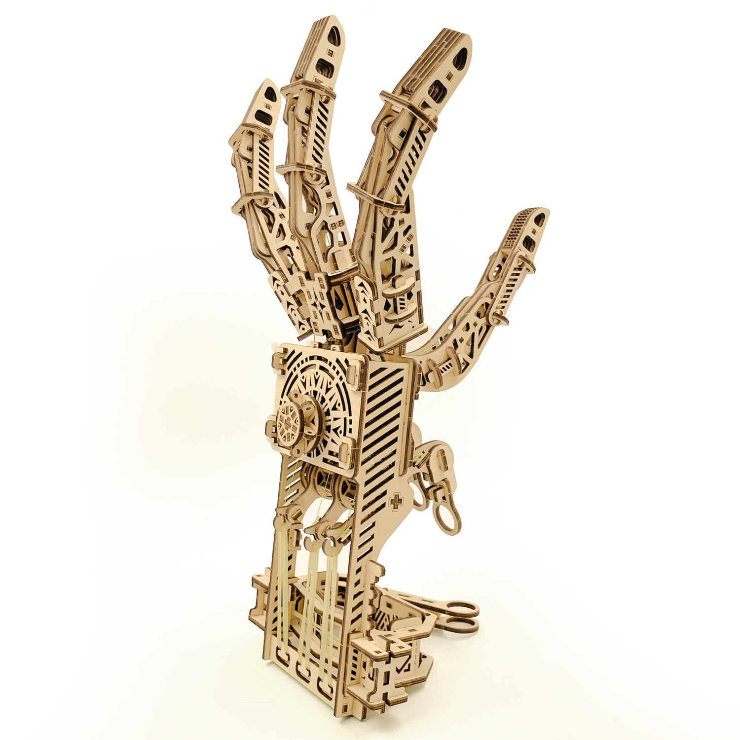 new 2023 DIY Mechanical Models Robot Hand 3D Wooden Puzzle Robotic Hand Wood Model Kit to Build Robotic Hand Gear Model Build
