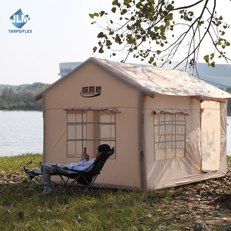 Hubei Jinlong New Materials Co., Ltd. New product waterproof fireproof inflatable camping tent waterproof tents Large Two Room Waterproof glamping tent