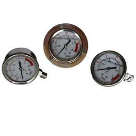 GUANGDONG RUNMO ENVIRONMENTAL PROTECTION TECHNOLOGY CO.,LTD SS304 Pressure Gauge Stainless Steel 304 Liquid Filled Brass Pressure Gauge Manometer For Water Treatment System