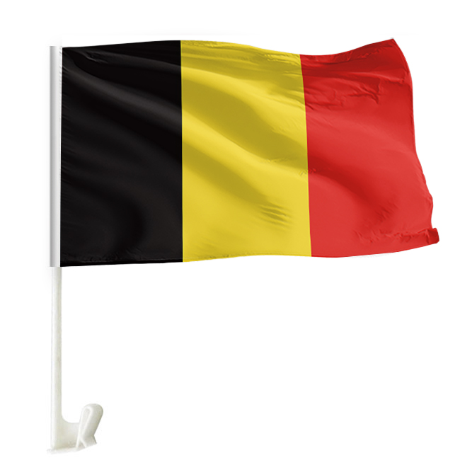 Jinan Jiezuo Advertising Co., Ltd. Quick delivery Custom All national Car window flags Custom 30*45cm Belgian car flags for festive parades