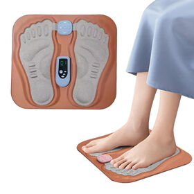 Wholesale Portable Folding Foot Circulation Massager Reflexology EMS Foot Massager Mat with 8 Modes 19 Levels