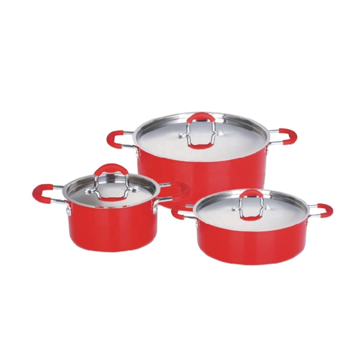 JIANGMEN CITY XINHUI DISTRICT JIALI METAL PRODUCTS CO., LTD High Quality 6 Pcs And Jumbo Stainless Steel Casserole Home And Kitchen Cookware Set Luxury Kitchenware Set