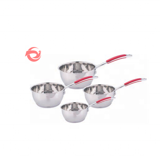 JIANGMEN CITY XINHUI DISTRICT JIALI METAL PRODUCTS CO., LTD Wholesale Manufacturer High Quality Stainless Steel Milk Pot Factory Saucepan For Kitchen Cookware Sets